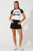 Black Graphic Tee Short Sleeve sold by Ally Fashion