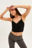 Black Corset Top Sleeveless Sweetheart Mesh Crop sold by Ally Fashion