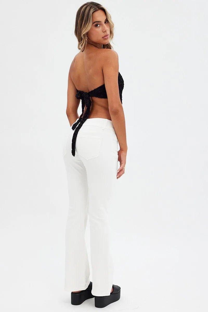 White Flare Jeans Low Waist sold by Ally Fashion product image thumbnail 5