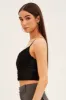 Black Corset Top Sleeveless Sweetheart Mesh Crop sold by Ally Fashion