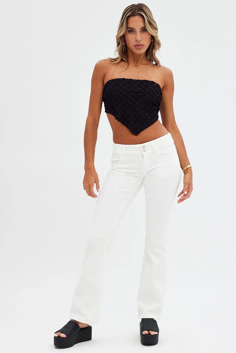 White Flare Jeans Low Waist sold by Ally Fashion product image thumbnail 3