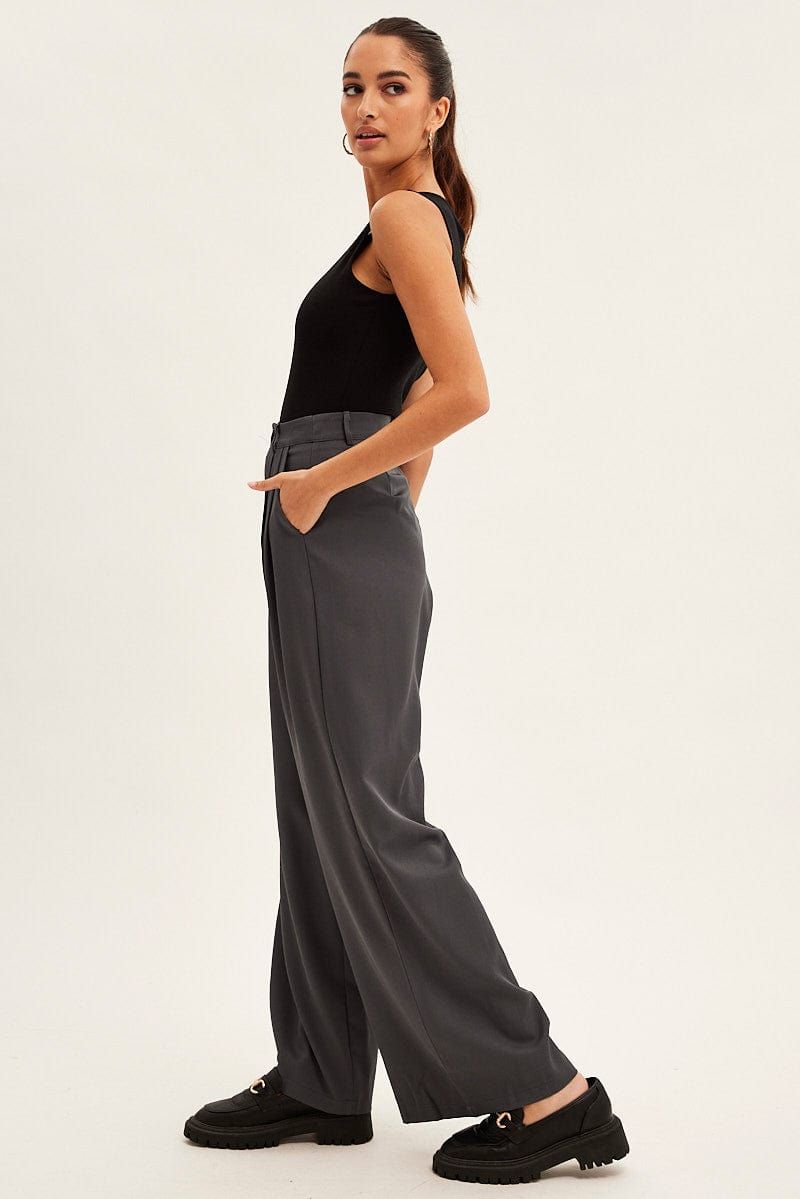 Grey Wide Leg Pants sold by Ally Fashion product image thumbnail 4