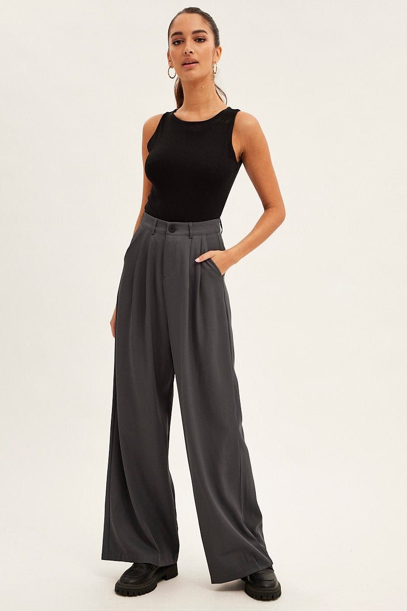 Grey Wide Leg Pants sold by Ally Fashion