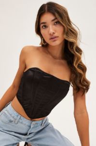 Black Corset Top Strapless sold by Ally Fashion