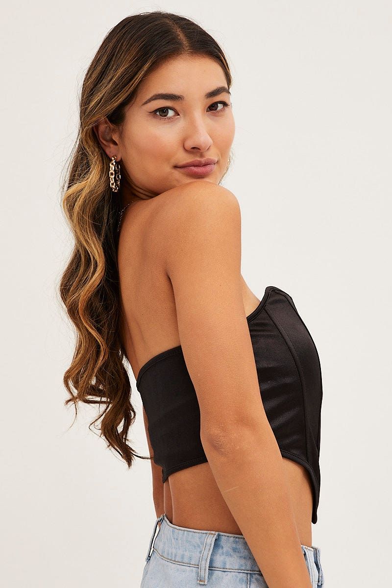 Black Corset Top Strapless sold by Ally Fashion product image thumbnail 4