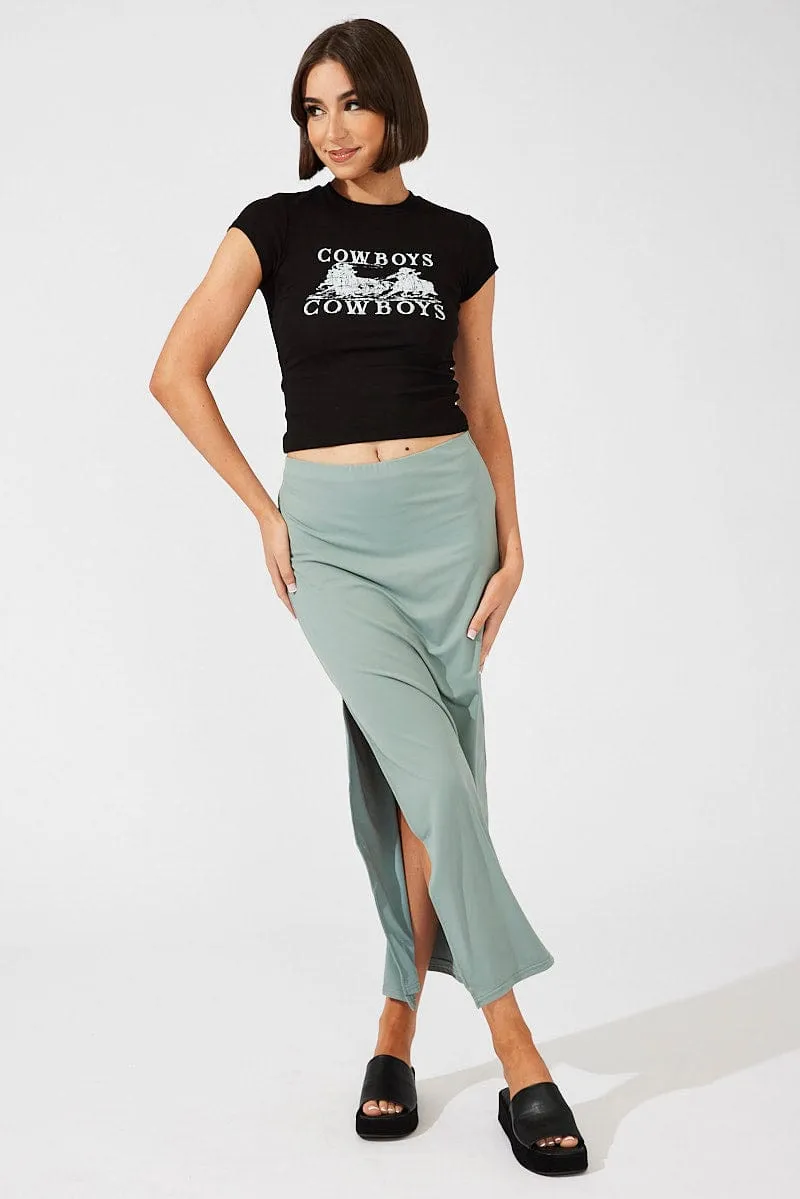 Black Graphic Tee Short Sleeve sold by Ally Fashion product image thumbnail 2