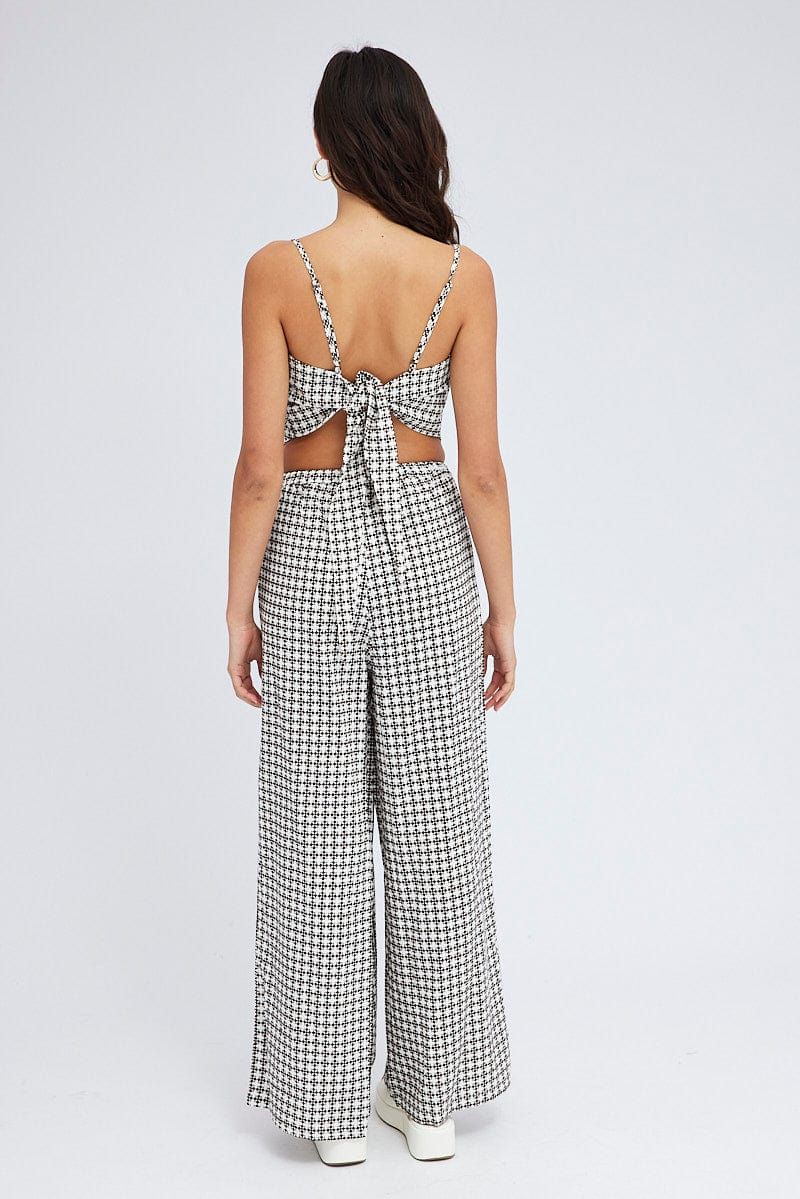 Brown Geo Wide Leg Pants Mid Rise sold by Ally Fashion product image thumbnail 5