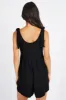Black Playsuit Sleeveless Shoulder Tie sold by Ally Fashion