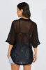 Black Shirt Short Sleeve Collared Neck sold by Ally Fashion