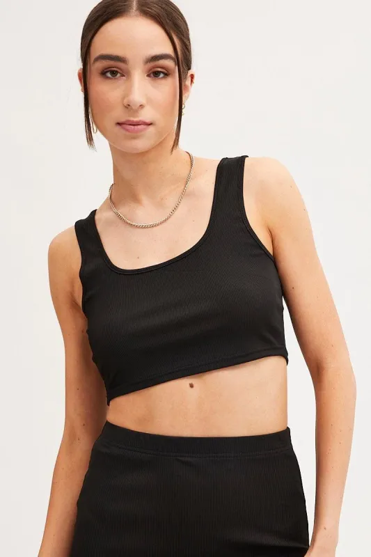 Black Jersey Top sold by Ally Fashion