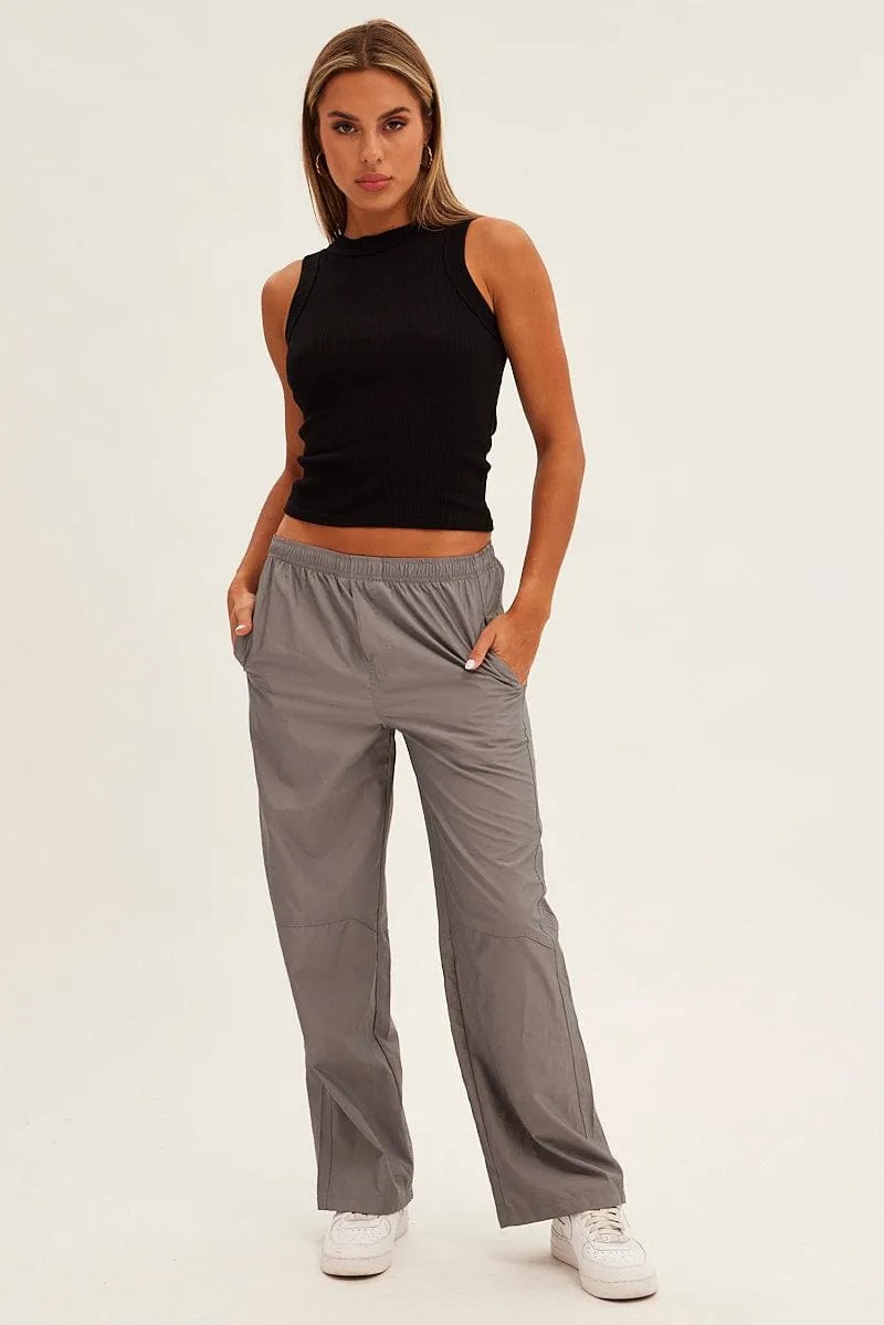 Black Tank Top Sleeveless Crew Neck sold by Ally Fashion product image thumbnail 2