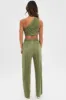 Green Plisse Pants Wide Leg sold by Ally Fashion