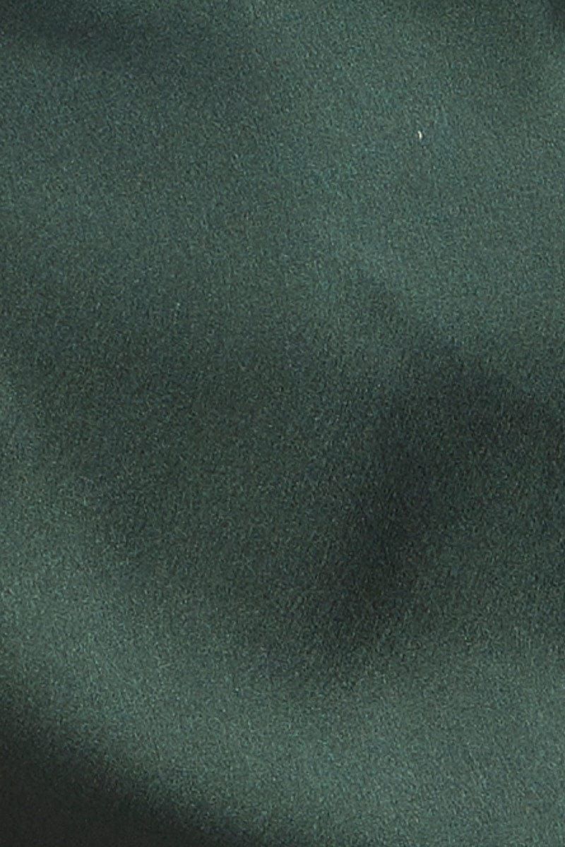 Green Long Sleeve Satin Front Tie Top sold by Ally Fashion product image thumbnail 5