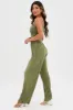 Green Plisse Pants Wide Leg sold by Ally Fashion