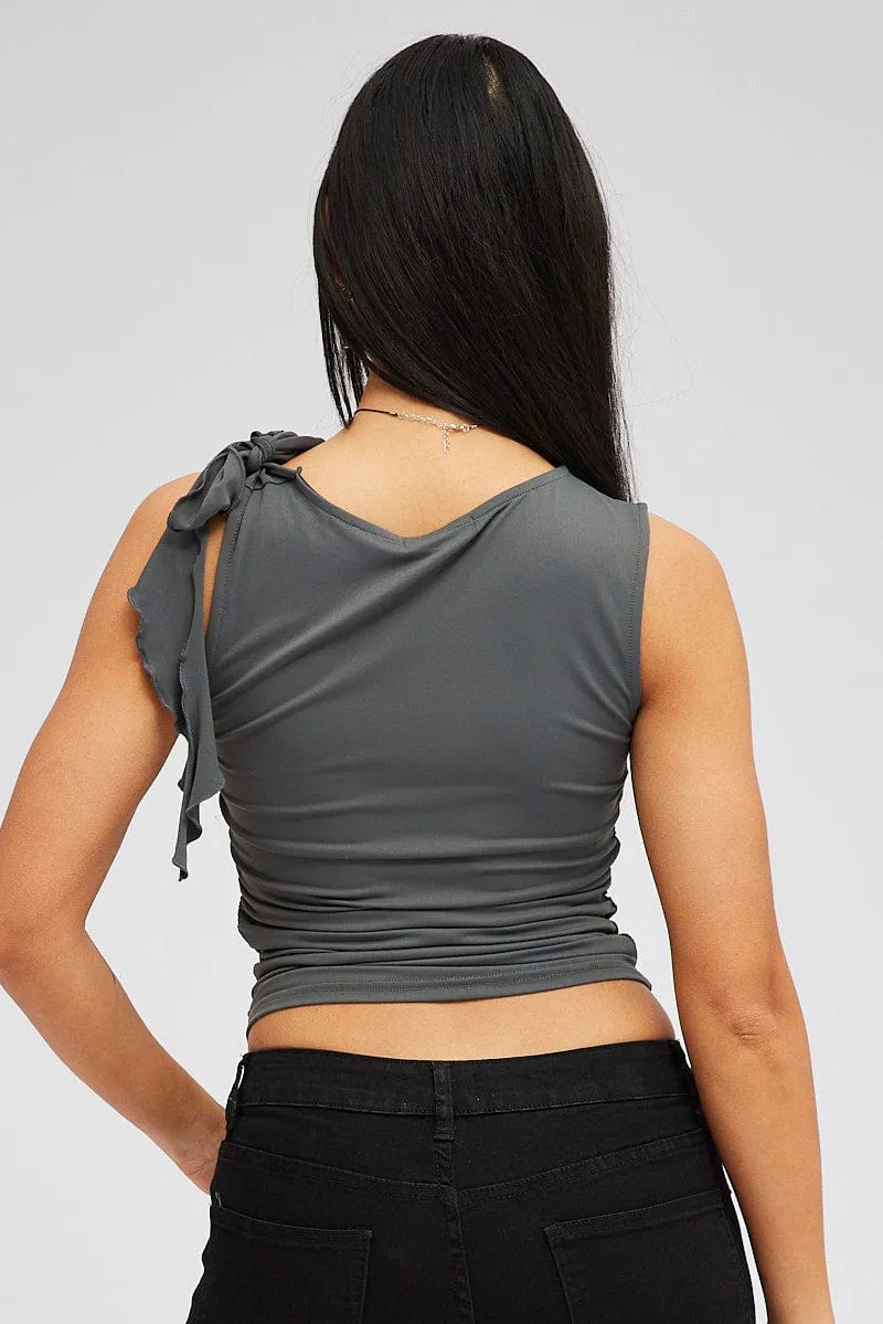 Grey Supersoft Top sold by Ally Fashion product image thumbnail 5