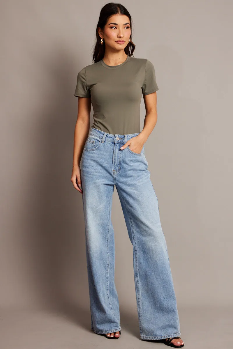 Green Supersoft Top Short Sleeve sold by Ally Fashion product image thumbnail 2