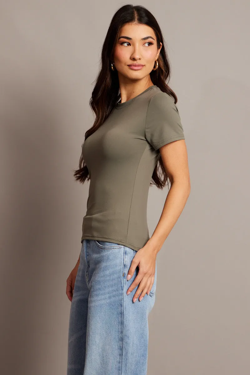 Green Supersoft Top Short Sleeve sold by Ally Fashion product image thumbnail 4