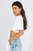 White Tie Up Top Short Sleeve Linen sold by Ally Fashion