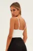 White Rib Bodysuit Keyhole Detail sold by Ally Fashion