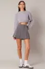 Grey Mini Skirt Pleated sold by Ally Fashion