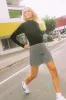 Grey Mini Skirt Pleated sold by Ally Fashion