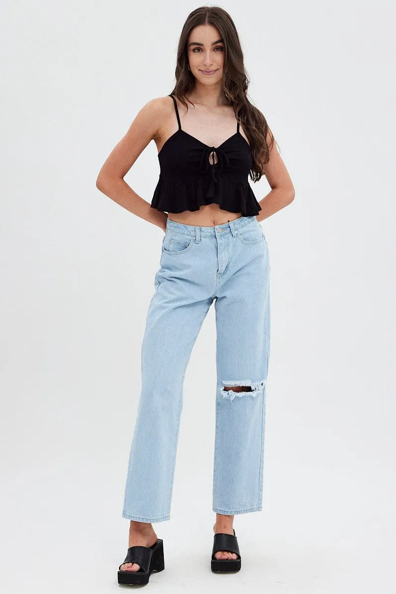 Black Cami Top Peplum sold by Ally Fashion product image thumbnail 2