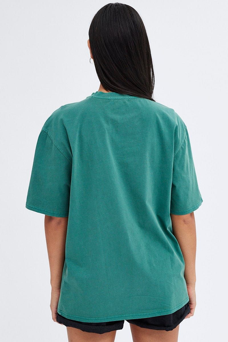 Green Graphic Tee Short Sleeve sold by Ally Fashion product image thumbnail 5