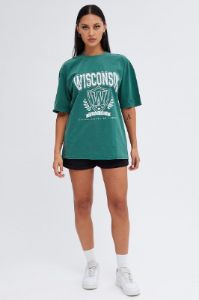 Green Graphic Tee Short Sleeve sold by Ally Fashion