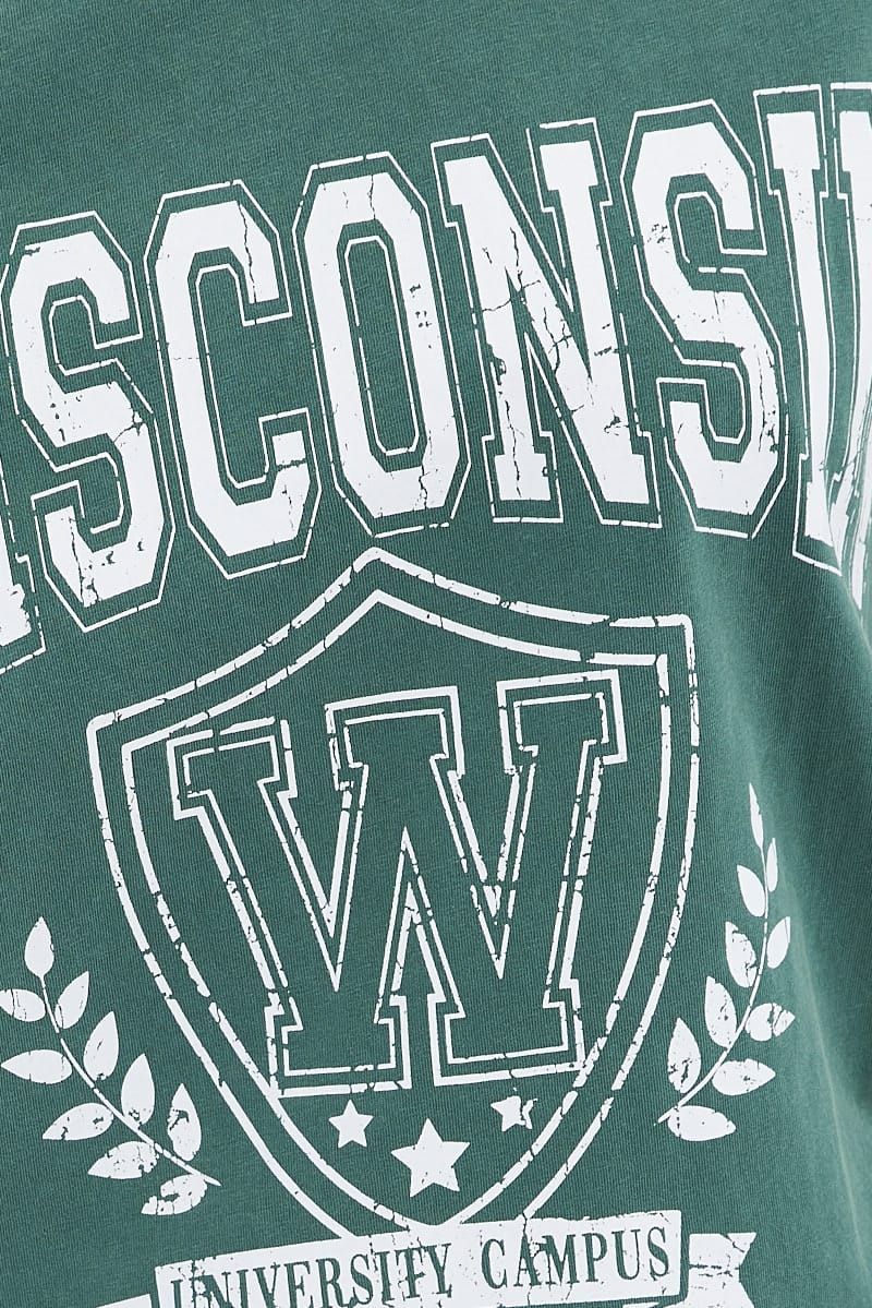 Green Graphic Tee Short Sleeve sold by Ally Fashion product image thumbnail 6