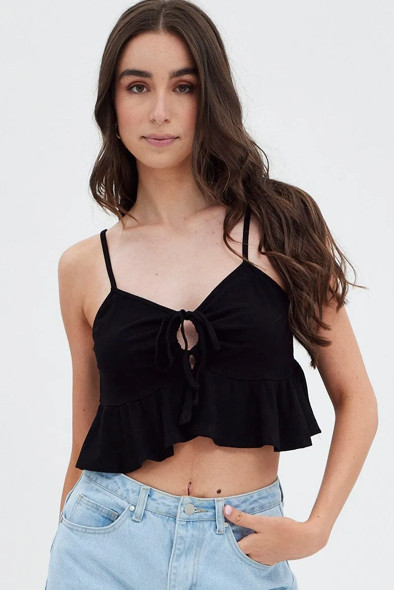 Black Cami Top Peplum sold by Ally Fashion product image thumbnail 3