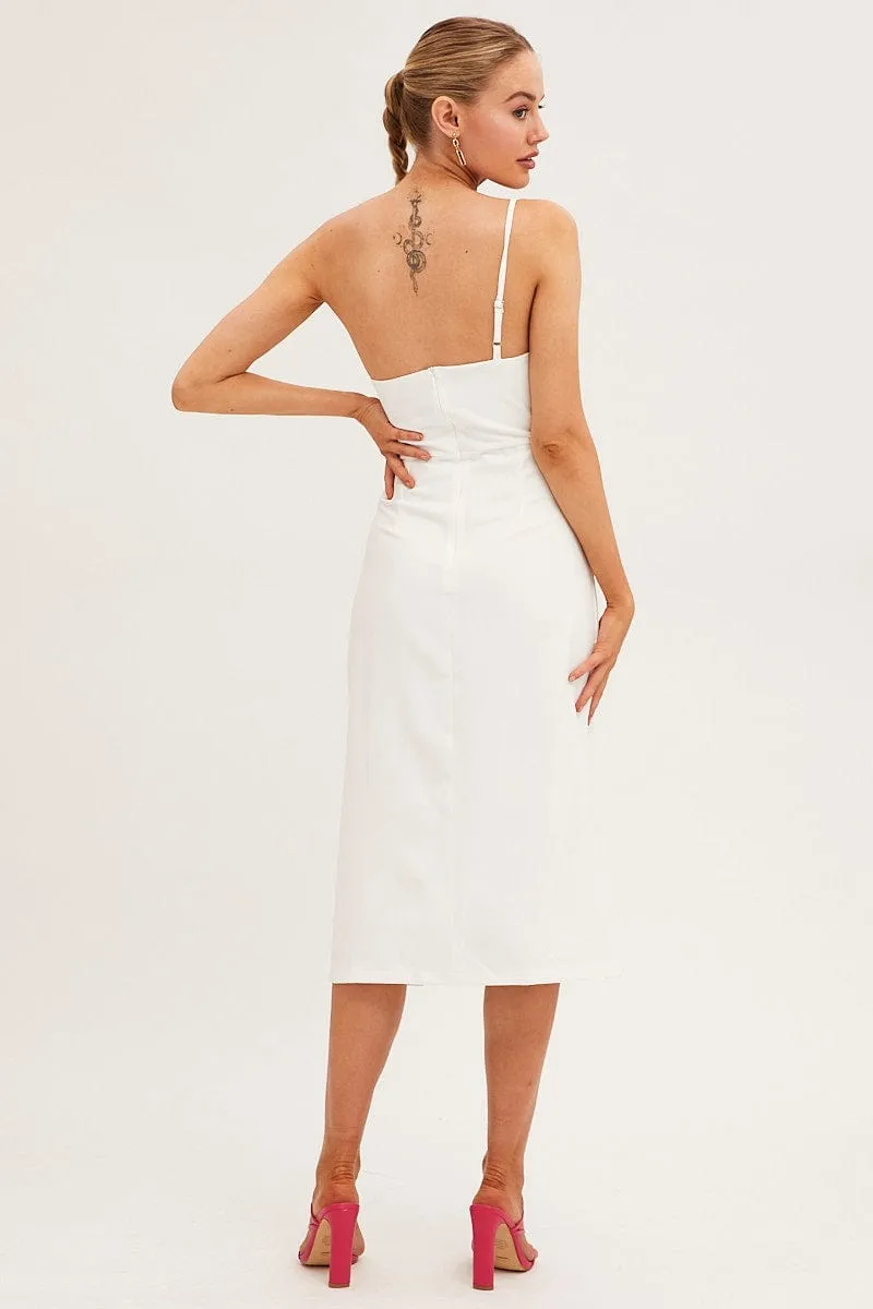 White Midi Dress Bodycon sold by Ally Fashion product image thumbnail 5