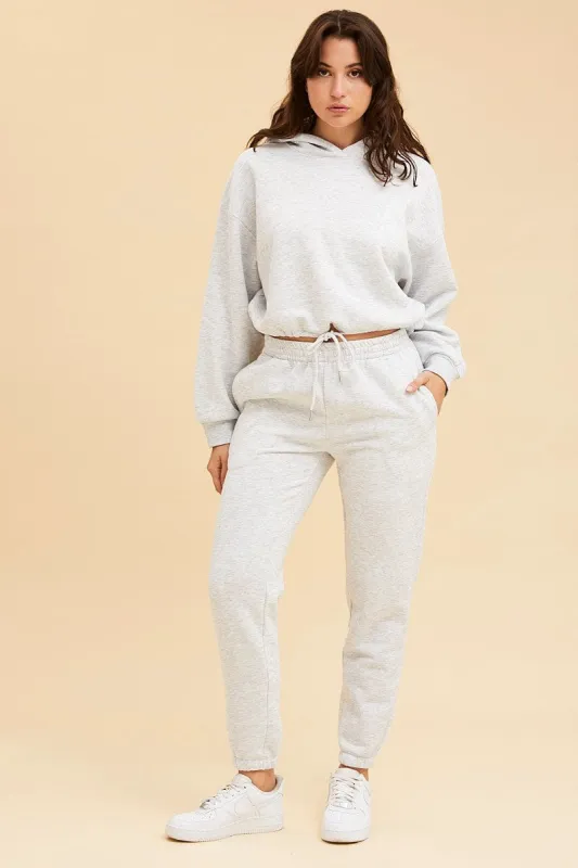 Grey Track Pant Pull On Fleece Full Length sold by Ally Fashion