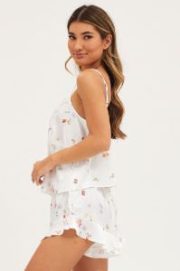 Print Satin Pajamas Set Sleeveless sold by Ally Fashion