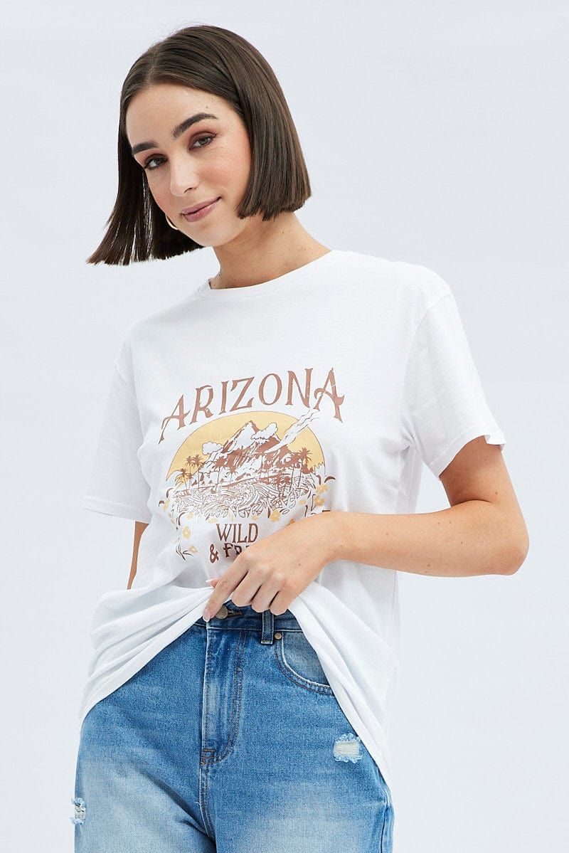 White T Shirt Short Sleeve sold by Ally Fashion product image thumbnail 3