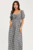 Check Midi Dress Short Sleeve sold by Ally Fashion