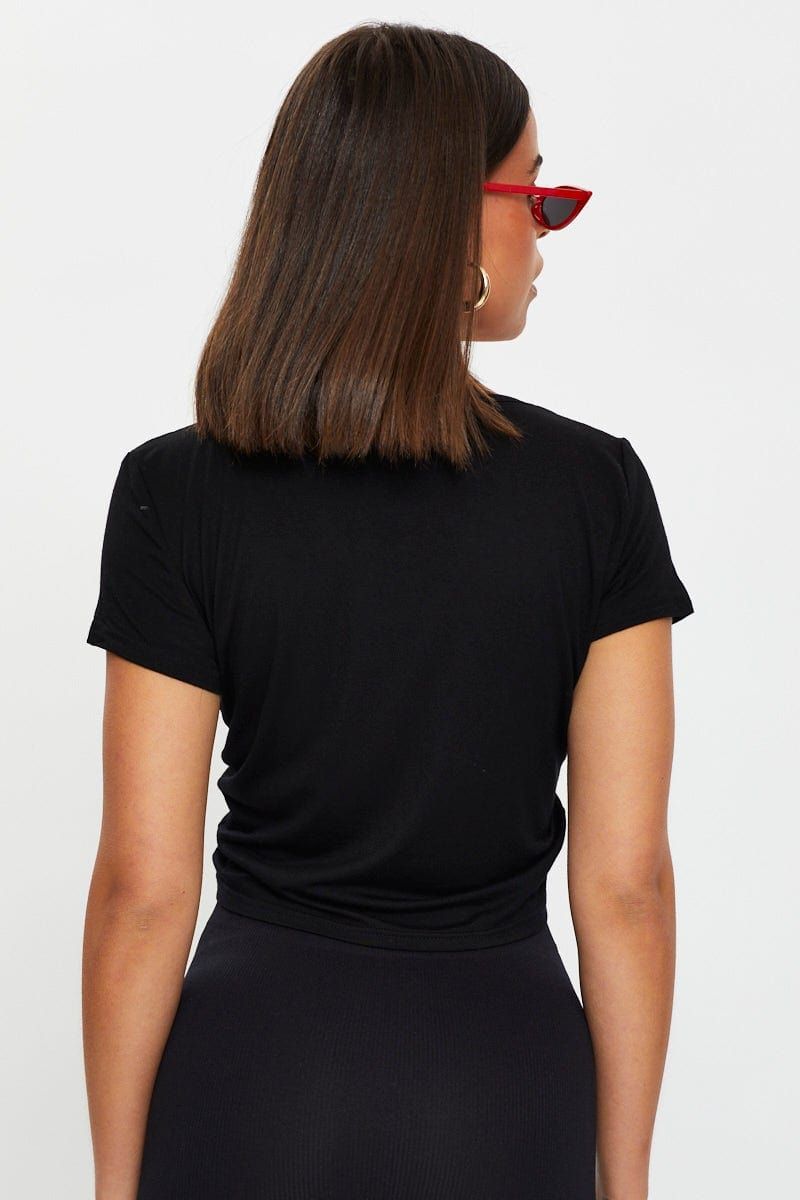 Black Corset Detail Drawstring Top sold by Ally Fashion product image thumbnail 3