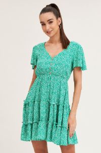 Print Skater Dress Short Sleeve Mini sold by Ally Fashion
