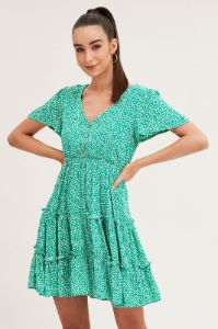 Print Skater Dress Short Sleeve Mini sold by Ally Fashion