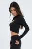 Black Top Long Sleeves Twisted Neck sold by Ally Fashion