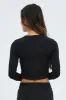 Black Top Long Sleeves Twisted Neck sold by Ally Fashion