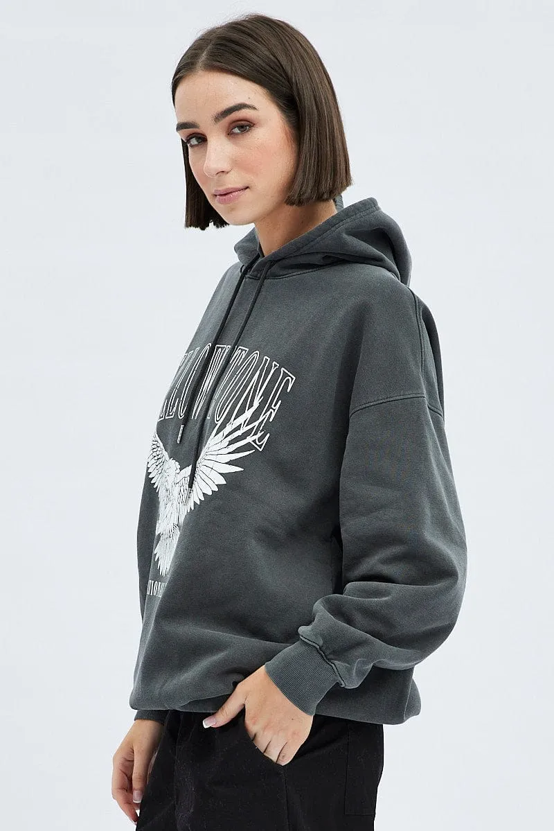 Grey Graphic Sweater Long Sleeves sold by Ally Fashion product image thumbnail 4