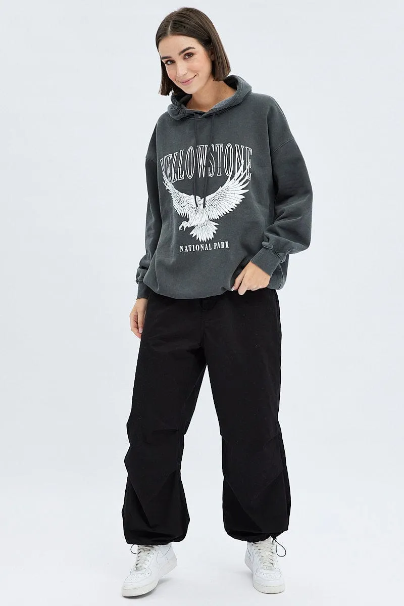 Grey Graphic Sweater Long Sleeves sold by Ally Fashion product image thumbnail 2