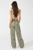 Green Print Cargo Pants Mid Rise sold by Ally Fashion