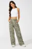 Green Print Cargo Pants Mid Rise sold by Ally Fashion