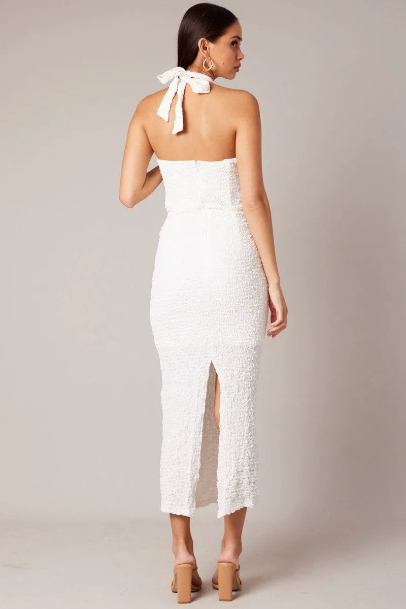White Bodycon Dress Sleeveless Textured sold by Ally Fashion product image thumbnail 5