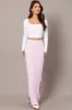 Pink Knit Skirt High Rise Midi sold by Ally Fashion