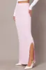 Pink Knit Skirt High Rise Midi sold by Ally Fashion