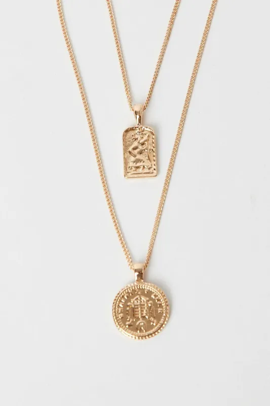 Gold Pendent Layered Necklace sold by Ally Fashion