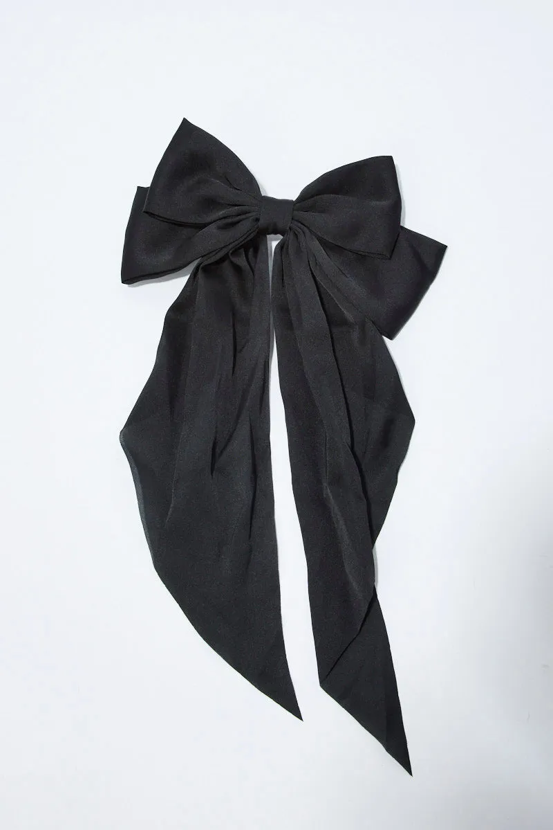 Black Large Bow Hair Clip sold by Ally Fashion product image thumbnail 3
