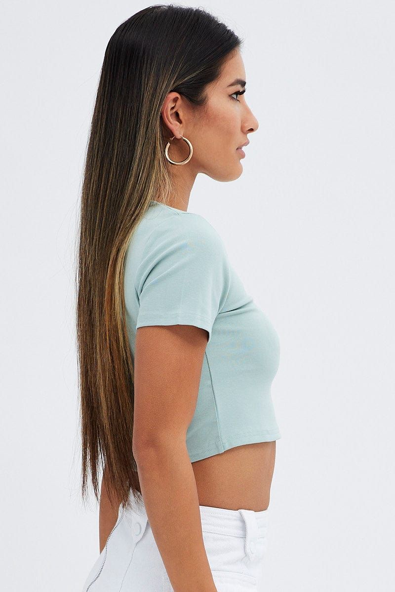 Green Graphic Tee Short Sleeve sold by Ally Fashion product image thumbnail 4